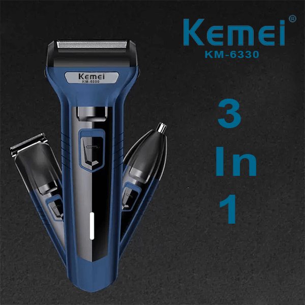 New Kemei 3 In 1(Rechargeable Shaver)