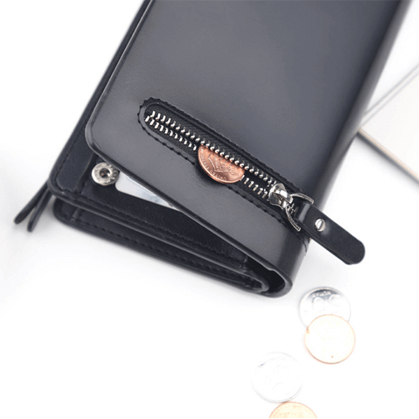 Premium Leather Long Zipper Wallet for Men