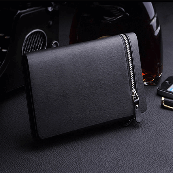 Premium Leather Long Zipper Wallet for Men