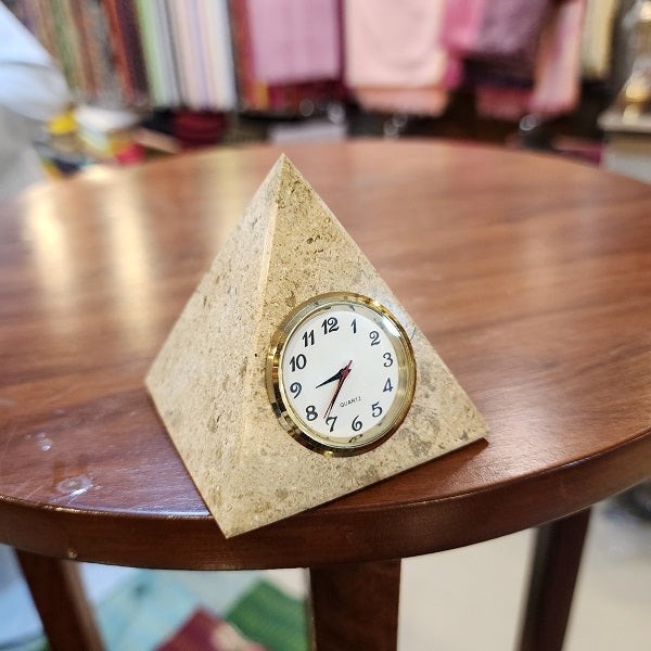 Handmade Marble Pyramid Clock