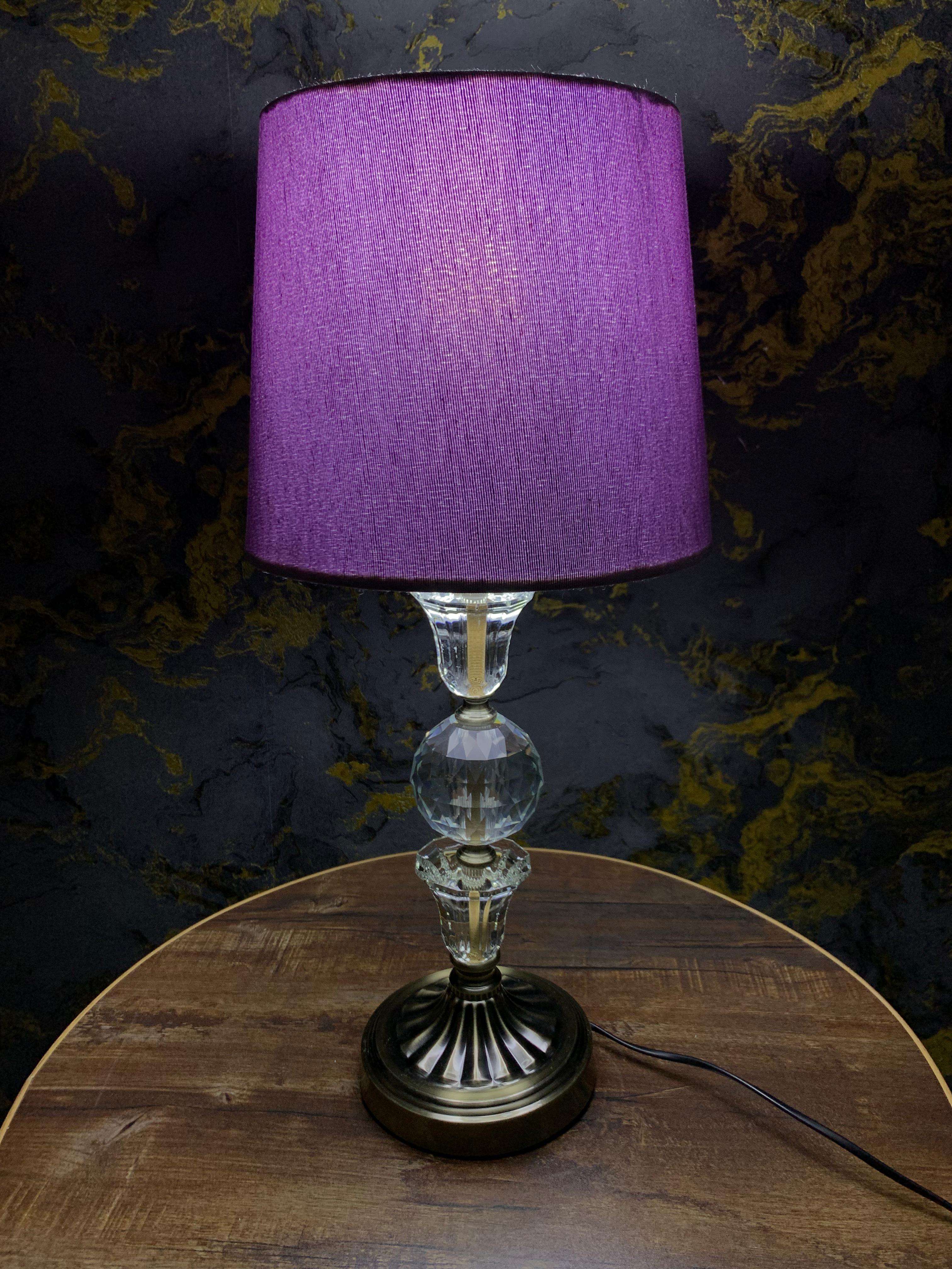 Crystal Table Lamp with Shade