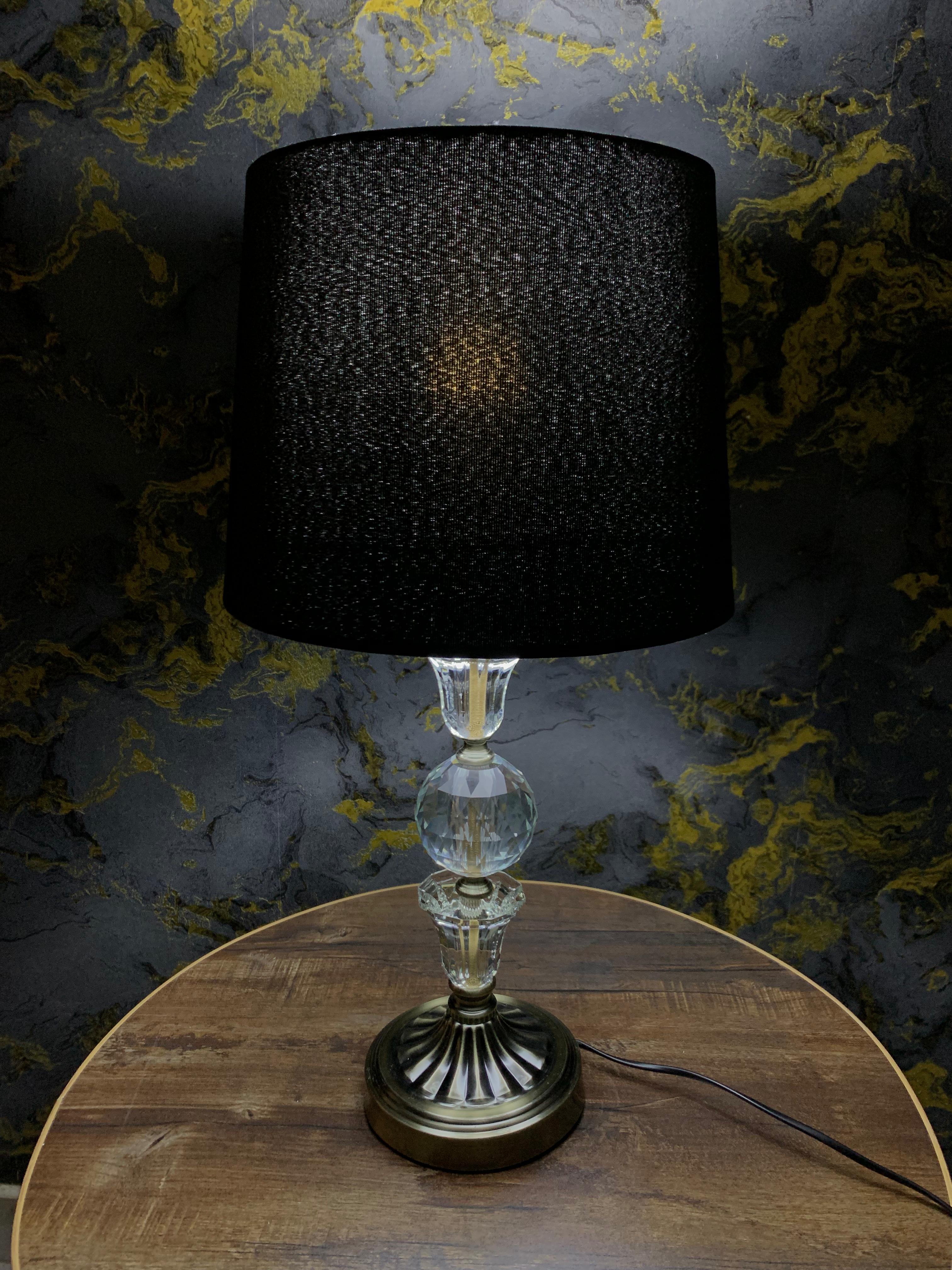 Crystal Table Lamp with Shade