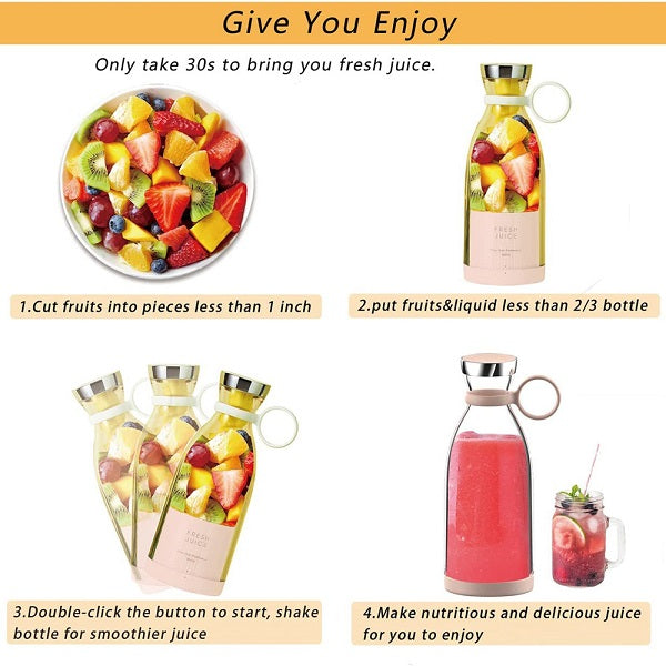 Wireless USB Rechargeable Portable Juicer for Home