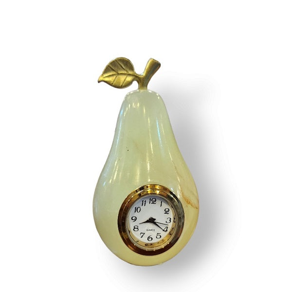 Handmade Marble Pear Clock