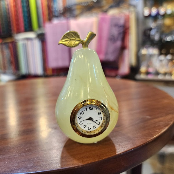 Handmade Marble Pear Clock