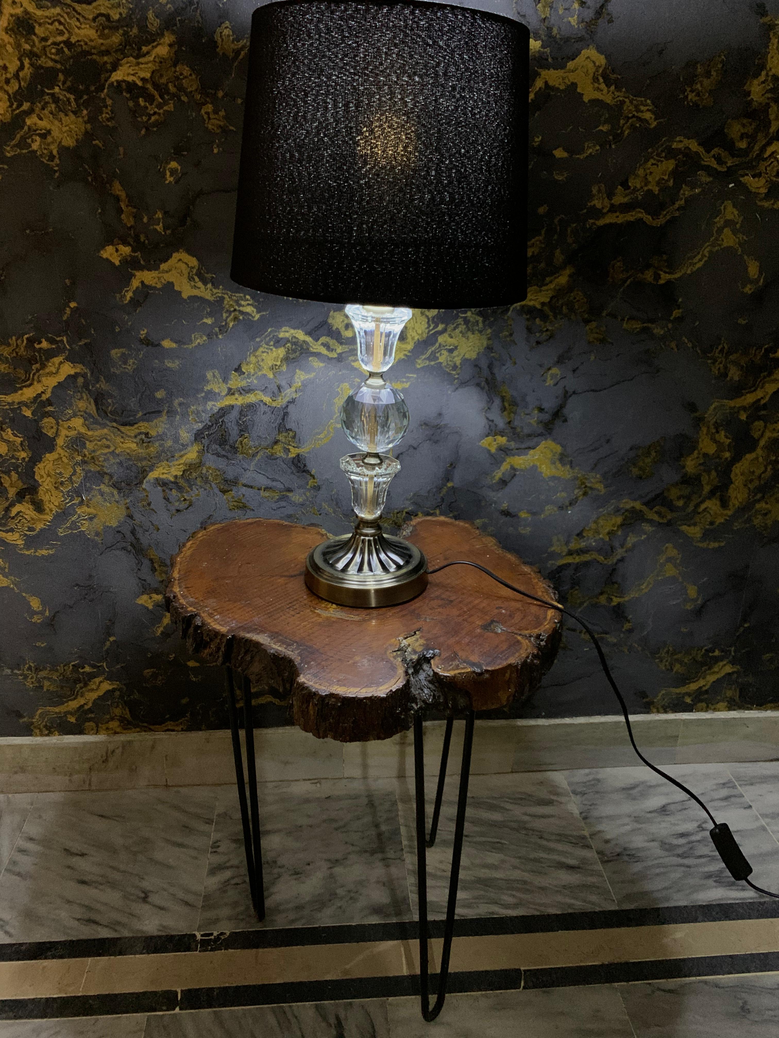 Crystal Table Lamp with Shade