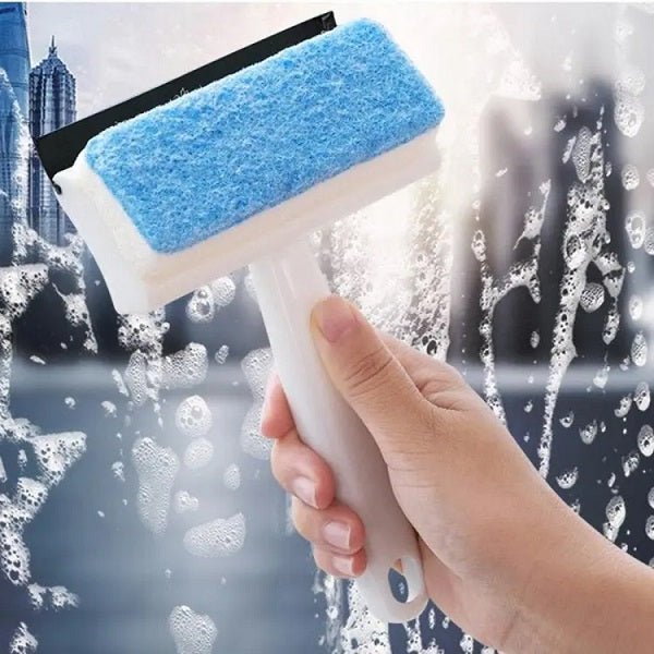 Double sided household glass scraping wiper