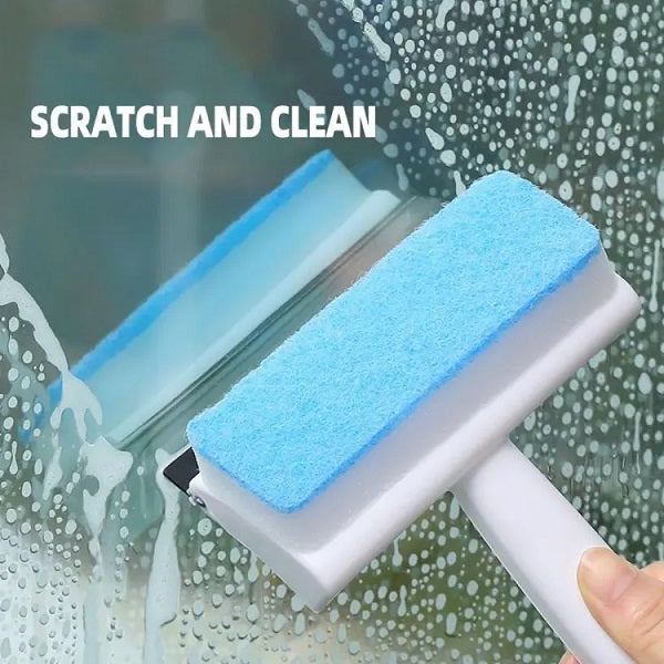 Double sided household glass scraping wiper